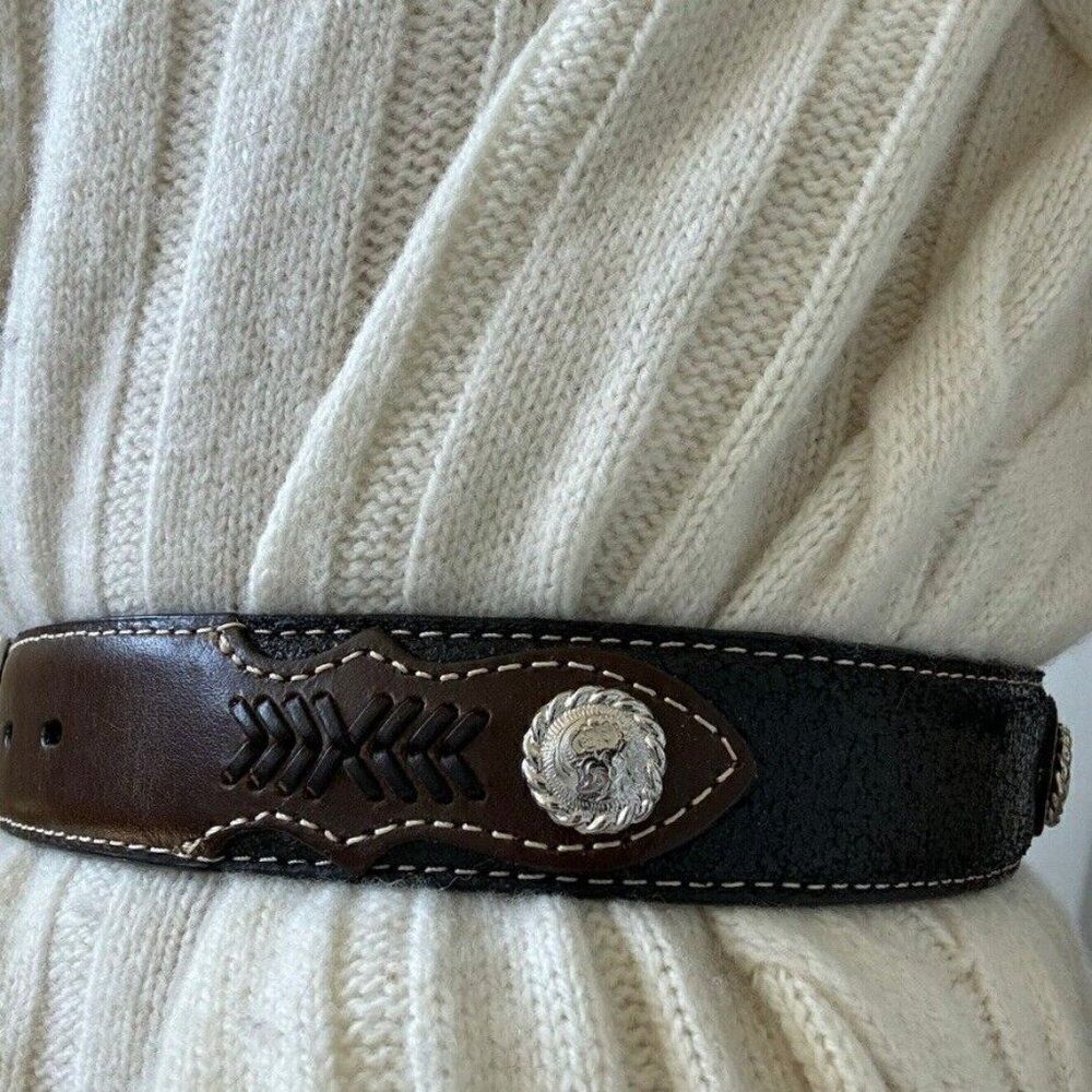 Vintage NWOT Nocona Womens Western Rodeo Cowgirl Studded Waist Belt Sz 26 - Picture 3 of 3